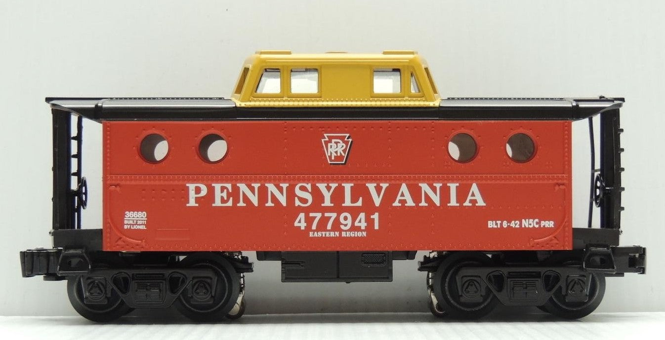 Lionel 6-36680 O Gauge Porthole Caboose Pennsylvania Railroad PRR #477941