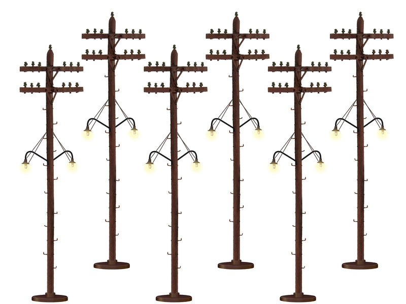 Lionel 6-37995 O Scale Telephone Poles with Lights