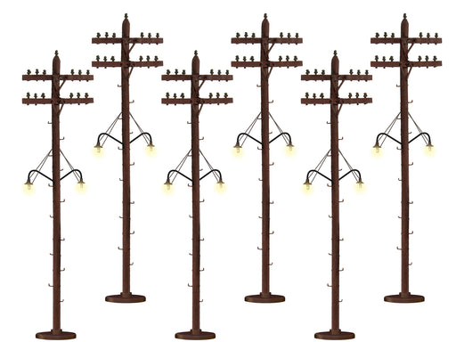 Lionel 6-37995 O Scale Telephone Poles with Lights