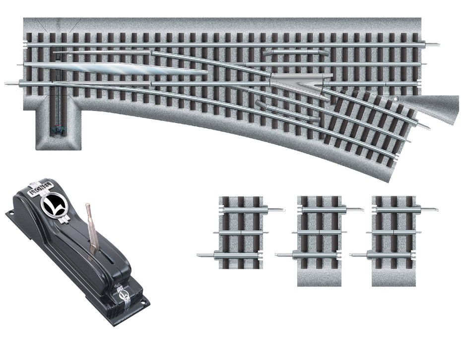 Lionel 6-81952 O Gauge O72 FasTrack Remote Command Control Right Hand Switch