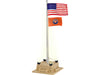 Lionel 6-84307 O Gauge Illuminated Flagpole with American and Lionel Flag (Plug-Expand-Play)