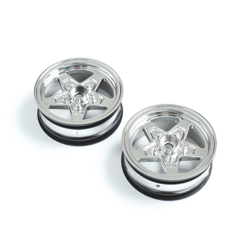 Losi 43045 Front Chrome Wheels for 22S and Other No Prep Drag Cars 1 Pair