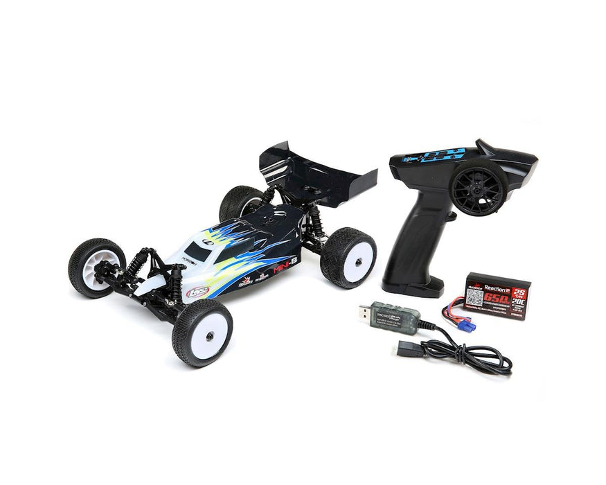 LOSI LOS01016T2 1/16 Mini-B RTR Brushed Buggy Black and White