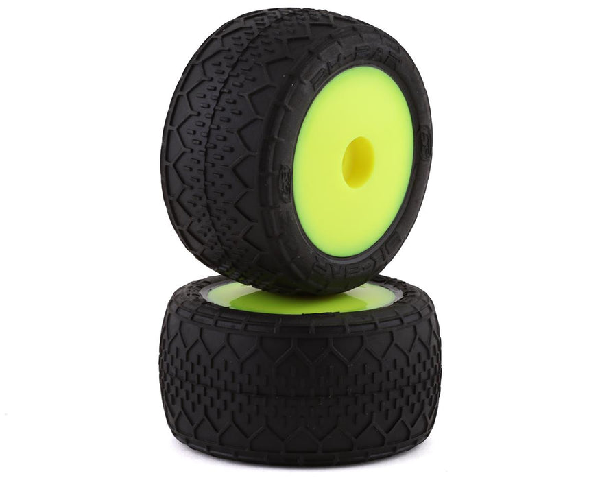 LOSI LOS41008 1/18 Mini-T 2.0 Yellow Front or Rear Wheels with BK Bar Tires 1 Pair