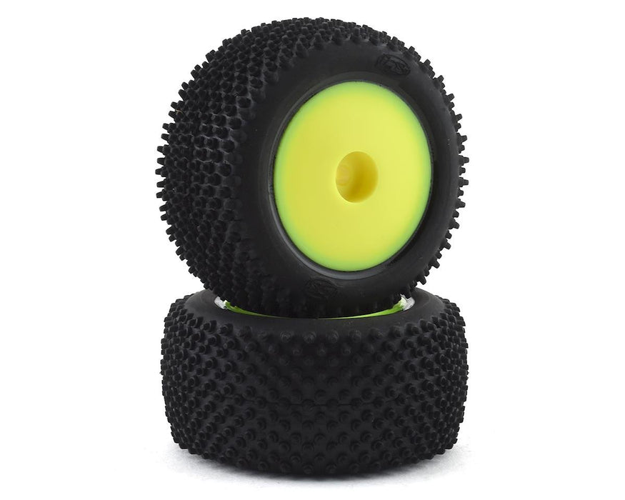 LOSI LOS41009 Mini-T Yellow Rear Wheels with Pin Tires 1 Pair