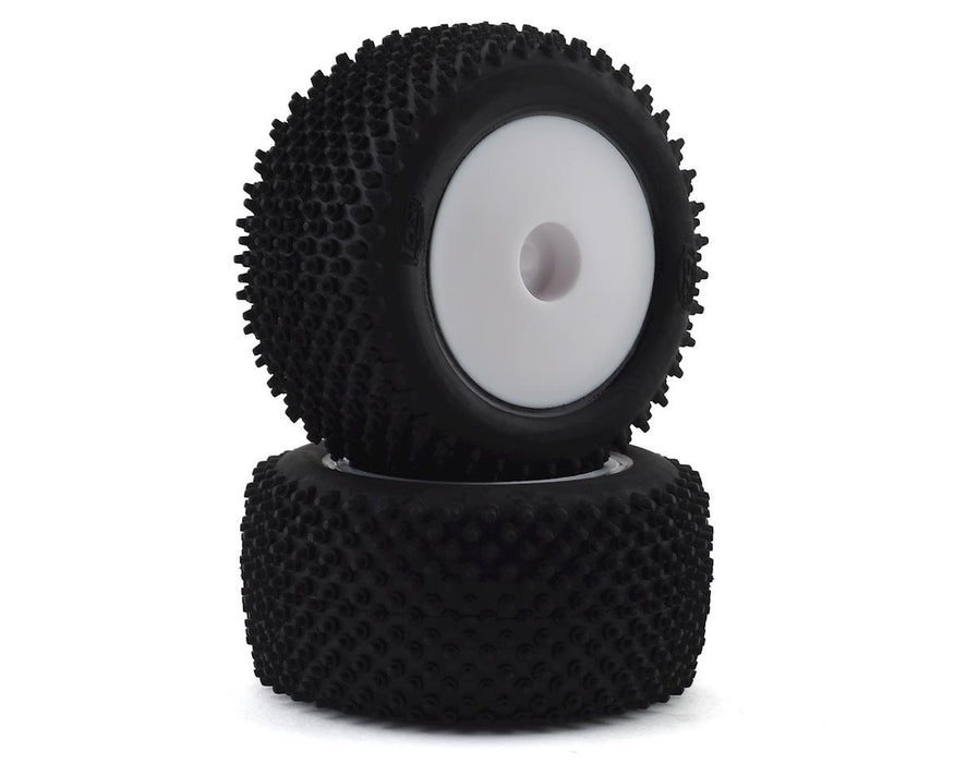 LOSI LOS41013 Mini-T White Rear Wheels with Pin Tires 1 Pair