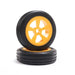 LOSI LOS41019 Rib Front Tires on Orange Wheels for Mini JRX2 1 Pair