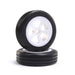 LOSI LOS41021 Rib Front Tires on White Wheels for Mini JRX2 1 Pair