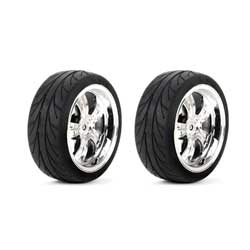Losi LOS43038 Front 5 Spoke 54x26mm Wheel and Tire 1 Pair