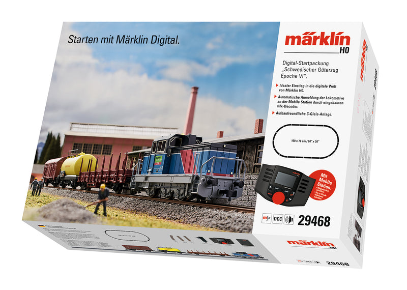 Märklin 29468 HO Scale Swedish "Statens Järnvägar" Green Cargo Digital Starter Train Set