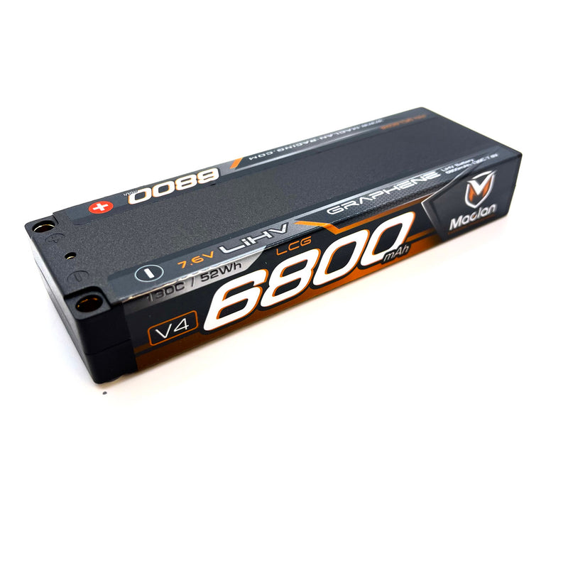Maclan Racing MCL6028 6800mAh Graphene LiHV 2S 7.6V LCG Battery with 5mm Bullets