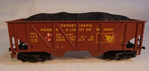 Mantua 729-204 HO Scale 32' 2 Bay Open Hopper with Coal Load PP&L 130 - NOS