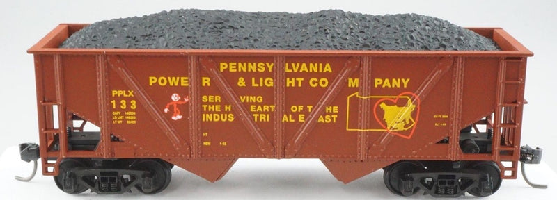 Mantua 729-205 HO Scale 32' 2 Bay Open Hopper with Coal Load PP&L 133 - NOS
