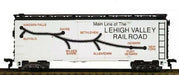 Mantua 733307 HO Scale 40' Steel Reefer Lehigh Valley "Map Scheme" LV 9377 - NOS