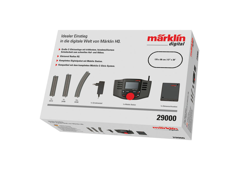 Märklin 29000 HO Scale Digital Starter Track and Power Set