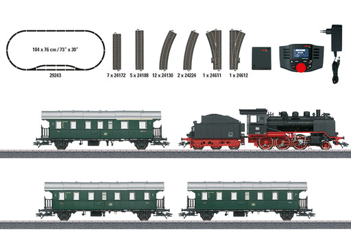 Marklin 29243 HO Scale Deutsche Bundesbahn DB Branch Line Class 24  Digital Starter Train Set with M