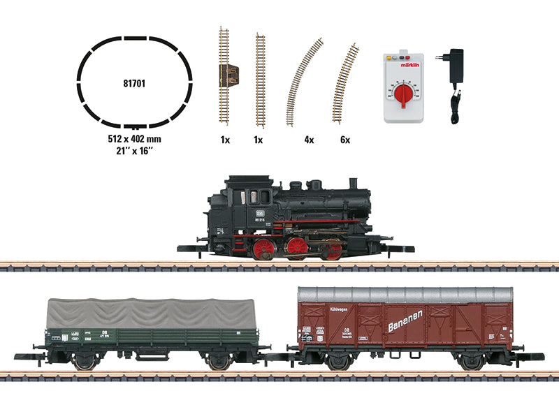Marklin 81701 Z Scale FreightTrain Starter Set - Standard DC