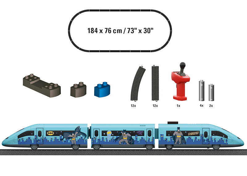 Marklin My World 29345 HO Scale Batman Starter Set Sound (Battery Powered)