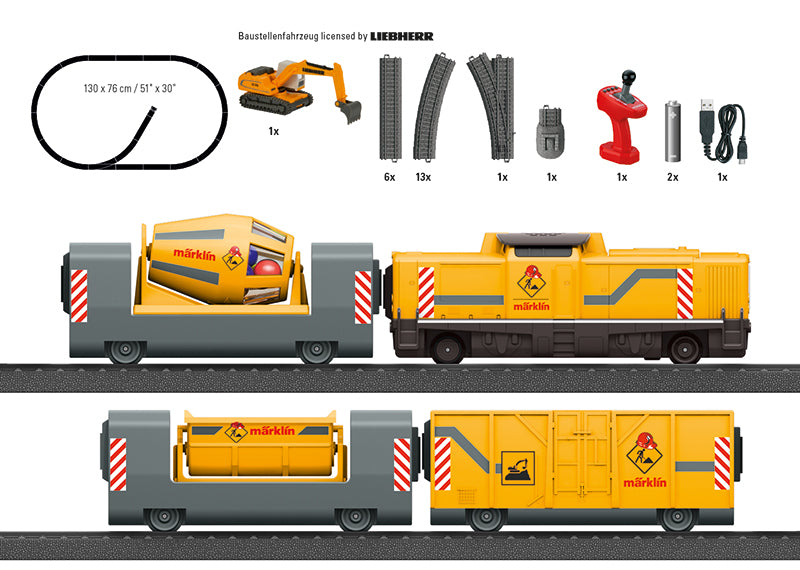Marklin My World 29346 HO Scale Construction Site Starter Set Sound (Battery Powered)