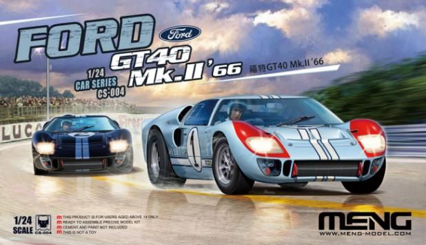Meng Model Kits CS4 1/24 1966 Ford GT40 Mk II Race Car Model Kit