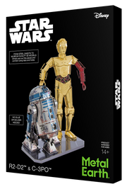Metal Earth MMG276 Star Wars C-3PO & R2-D2 Metal Model Kits Gift Box Set