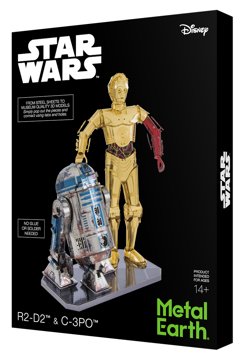 Metal Earth MMG276 Star Wars C-3PO & R2-D2 Metal Model Kits Gift Box Set