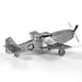 Metal Earth MMS003 P-51 Mustang Airplane 12 Piece Metal Model Kit