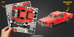 Metal Earth MMS056C Red 1965 Ford Mustang 61 Piece Metal Model Kit
