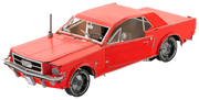Metal Earth MMS056C Red 1965 Ford Mustang 61 Piece Metal Model Kit