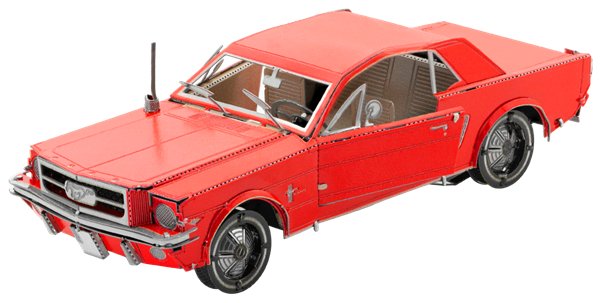Metal Earth MMS056C Red 1965 Ford Mustang 61 Piece Metal Model Kit