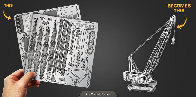 Metal Earth MMS078 Crawler Crane 48 Piece Metal Model Kit