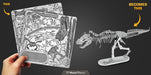 Metal Earth MMS099 Tyrannosaurus Rex Dinosaur Skeleton 77 Piece Metal Model Kit