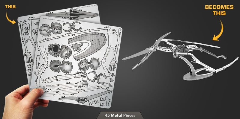 Metal Earth MMS102 Pteranodon Dinosaur Skeleton 45 Piece Metal Model Kit