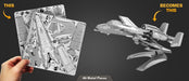 Metal Earth MMS109 A-10 Warthog Jet 46 Piece Metal Model Kit