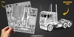 Metal Earth MMS145 Cab Over COE Freightliner Truck Metal Model Kit
