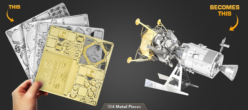 Metal Earth MMS168 Apollo CSM with Lunar Module 104 Piece Metal Model Kit