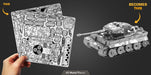 Metal Earth MMS203 Tiger I Tank 60 Piece Metal Model Kit