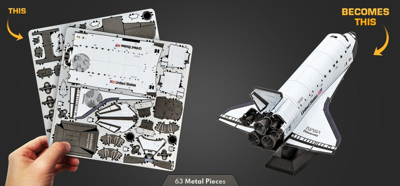 Metal Earth MMS211A Space Shuttle Discovery 63 Piece Metal Model Kit