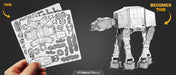 Metal Earth MMS252 Star Wars AT-AT 45 Piece Metal Model Kit