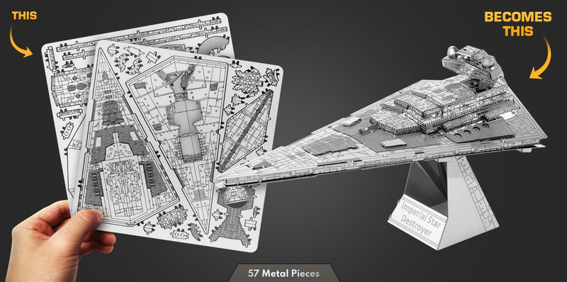 Metal Earth MMS254 Star Wars Imperial Star Destroyer 57 Piece Metal Model Kit