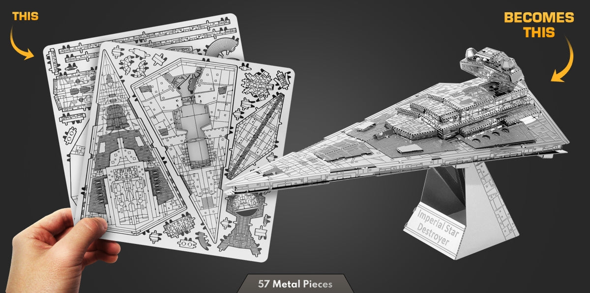 Metal Earth MMS254 Star Wars Imperial Star Destroyer 57 Piece Metal Model Kit