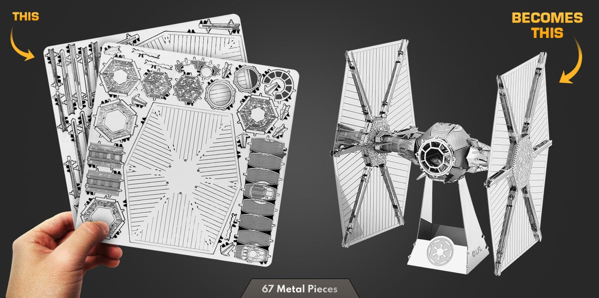Metal Earth MMS256 Star Wars Tie Fighter 67 Piece Metal Model Kit