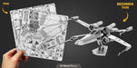Metal Earth MMS257 Star Wars X-Wing Star Fighter 49 Piece Metal Model Kit