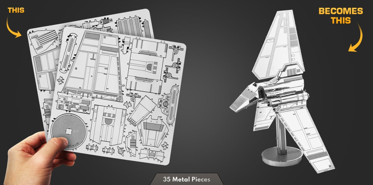 Metal Earth MMS259 Star Wars Imperial Shuttle 35 Piece Metal Model Kit