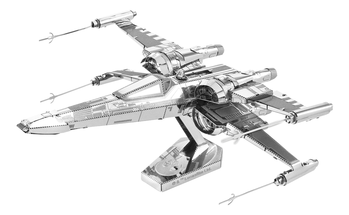 Metal Earth MMS269 Star WarsPoe Damerron's X-Wing Fighter 54 Piece Metal Model Kit