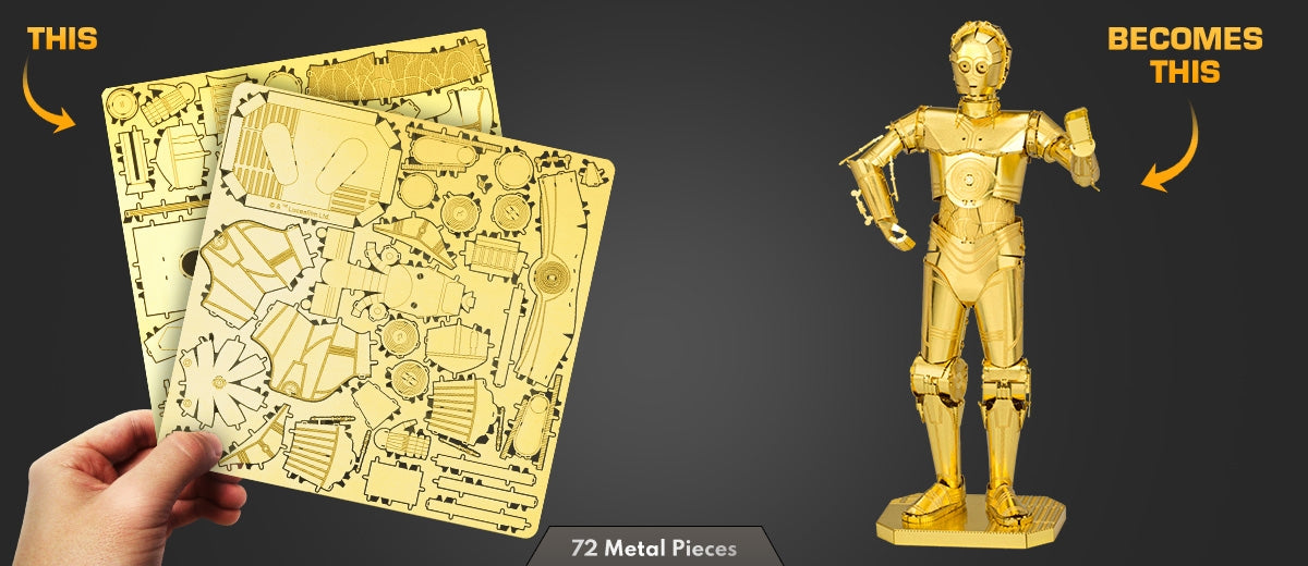 Metal Earth MMS270 Star Wars C-3PO 72 Piece Metal Model Kit