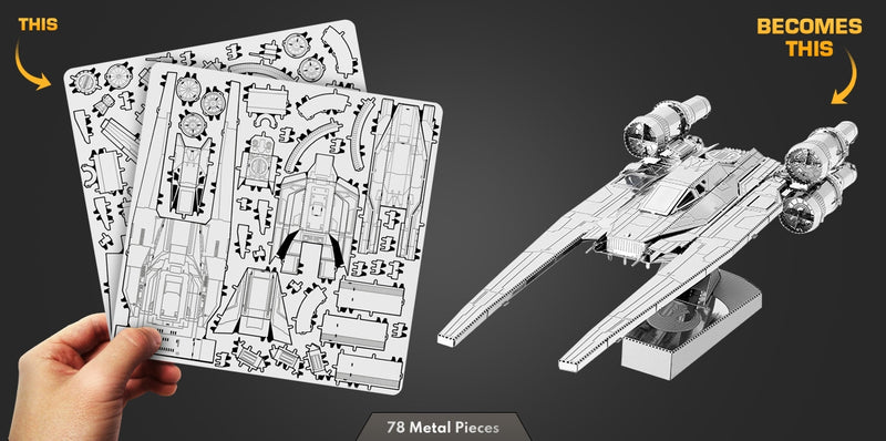 Metal Earth MMS272 Star Wars U-Wing Fighter 78 Piece Metal Model Kit