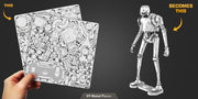 Metal Earth MMS275 Star Wars K-2SO 89 Piece Metal Model Kit