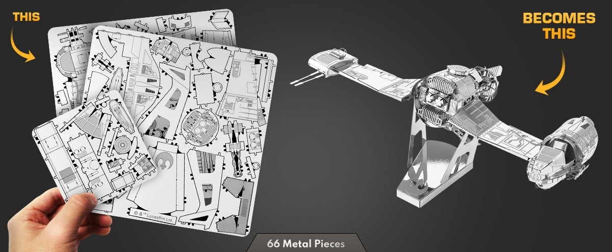 Metal Earth MMS287 Star Wars Resistance Ski Speeder 66 Piece Metal Model Kit