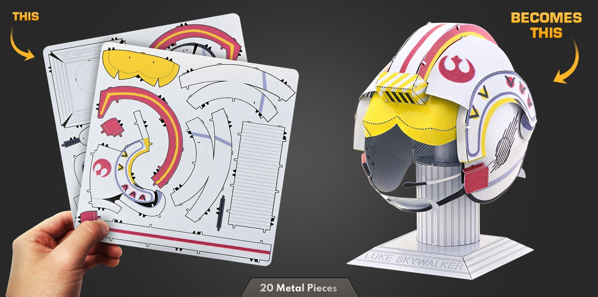 Metal Earth MMS318 Star Wars Luke Skywalker Helmet 20 Piece Metal Model Kit